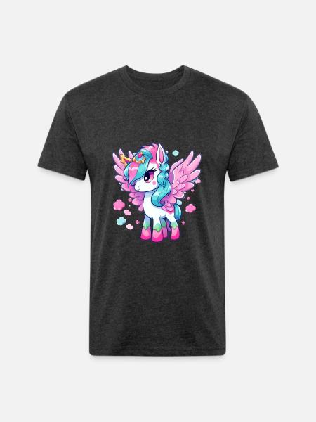 Pegasus - Unisex Poly/Cotton T-Shirt - heather black