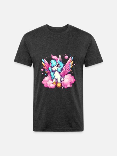 Pegasus - Unisex Poly/Cotton T-Shirt - heather black