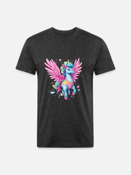 Pegasus - Unisex Poly/Cotton T-Shirt - heather black