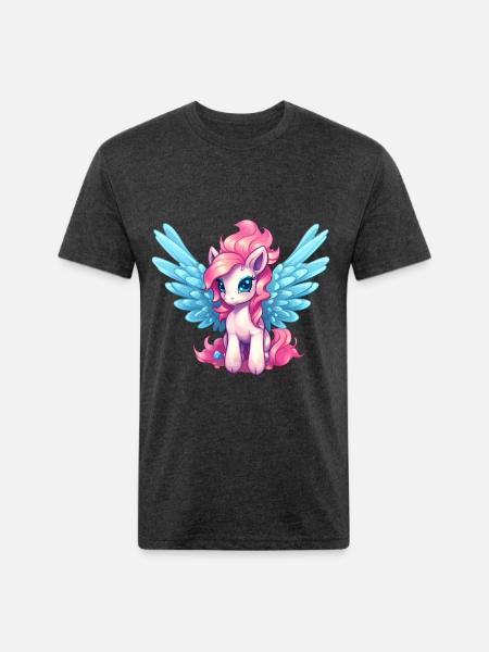 Pegasus - Unisex Poly/Cotton T-Shirt - heather black