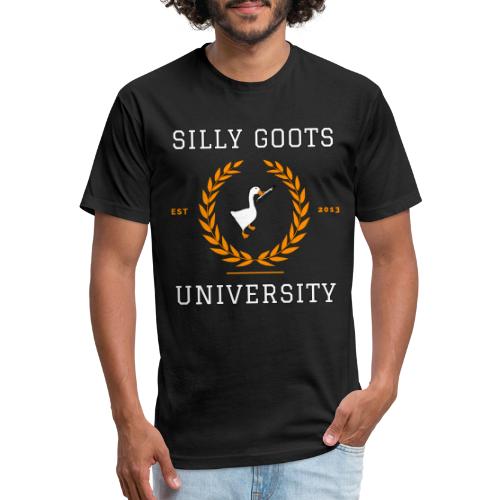 Silly Goots University - Men’s Fitted Poly/Cotton T-Shirt