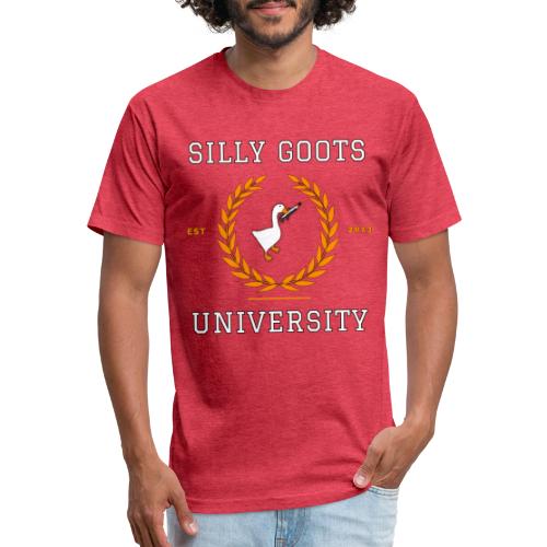 Silly Goots University - Men’s Fitted Poly/Cotton T-Shirt