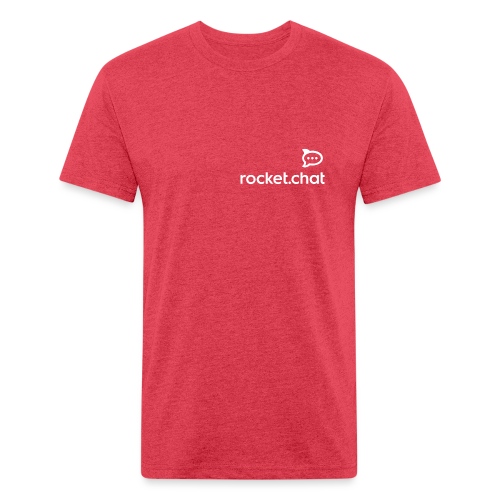 Rocket.Chat Official White - Men’s Fitted Poly/Cotton T-Shirt