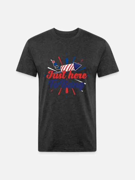 4th of july - Unisex Poly/Cotton T-Shirt - heather black
