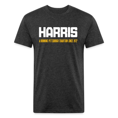 HARRIS: A Running Pittsburgh Tradition Since 1972 - Men’s Fitted Poly/Cotton T-Shirt