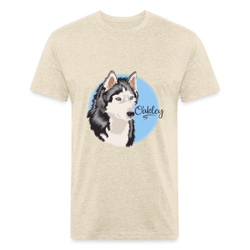 Oakley the Husky from Gone to the Snow Dogs - Men’s Fitted Poly/Cotton T-Shirt
