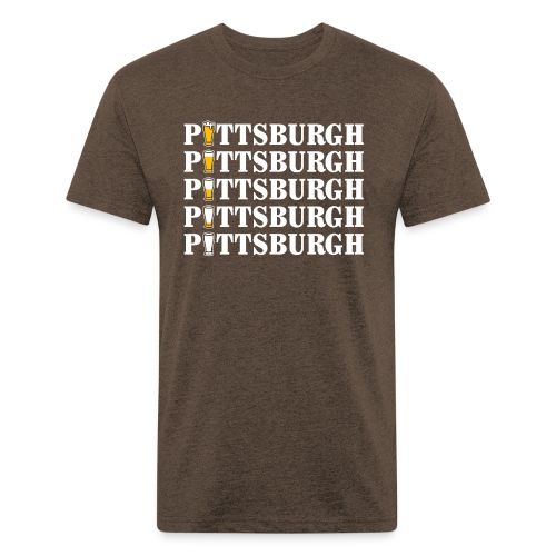 Beer in Pittsburgh - Men’s Fitted Poly/Cotton T-Shirt