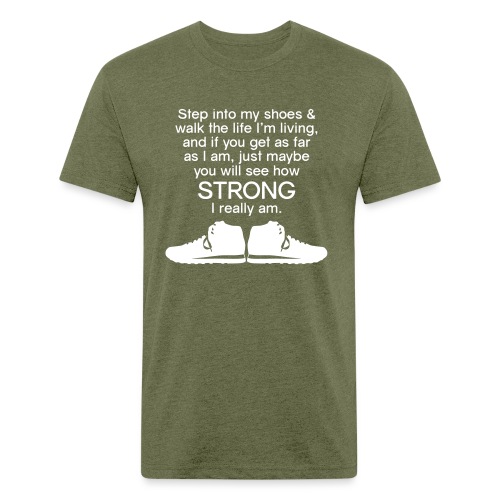 Step into My Shoes (tennis shoes) - Men’s Fitted Poly/Cotton T-Shirt