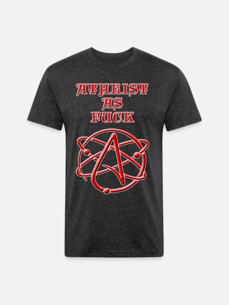 Atheist As Fuck #2 - Unisex Poly/Cotton T-Shirt - heather black