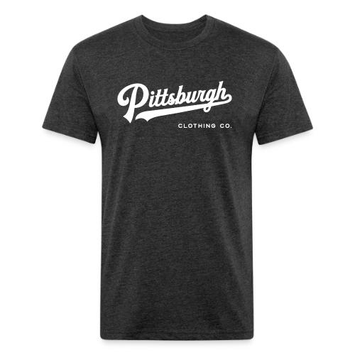 Script Wordmark - White - Unisex Poly/Cotton T-Shirt