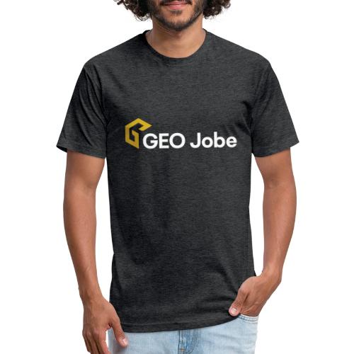 GEO Jobe Logo 2024 Final white - Men’s Fitted Poly/Cotton T-Shirt