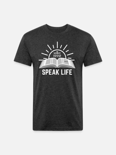 Speak Life - Unisex Poly/Cotton T-Shirt - heather black