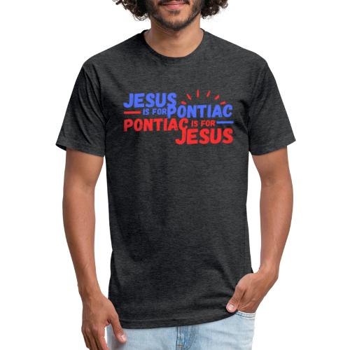 Jesus Is For Pontiac (Blue/Red) - Unisex Poly/Cotton T-Shirt
