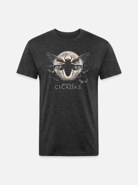Fear-Swarm-Attack-Cicadas-Survival - Unisex Poly/Cotton T-Shirt - heather black