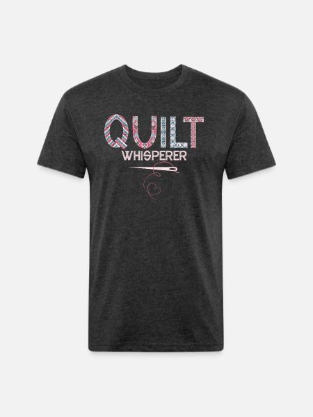 Quilt Whisperer Quilting Quilter - Unisex Poly/Cotton T-Shirt - heather black