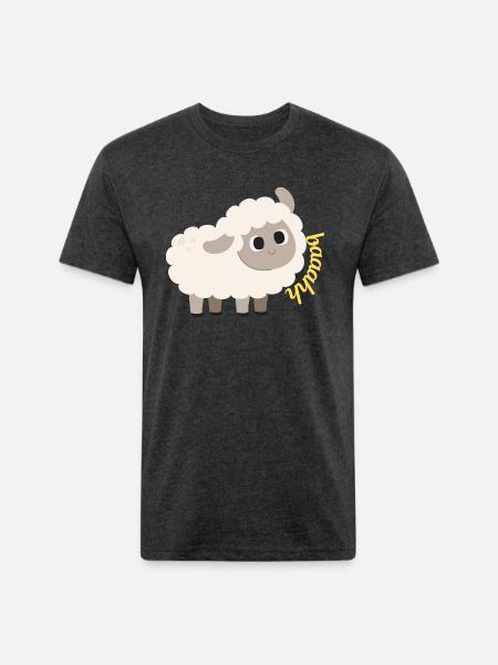 lamb baaahh - Unisex Poly/Cotton T-Shirt - heather black