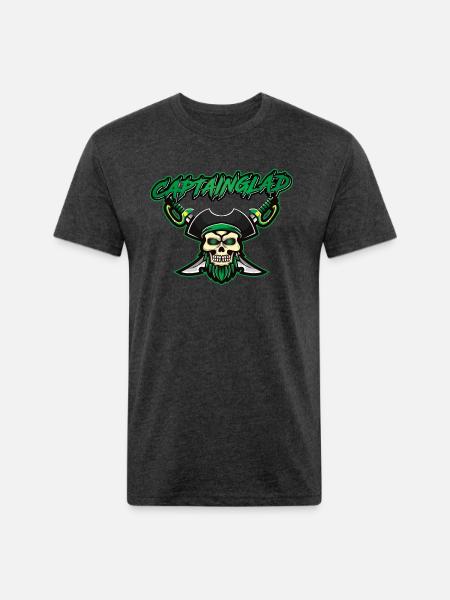 CaptainGlad - Unisex Poly/Cotton T-Shirt - heather black