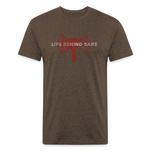 LBBPC Strainer Logo Red - Men’s Fitted Poly/Cotton T-Shirt