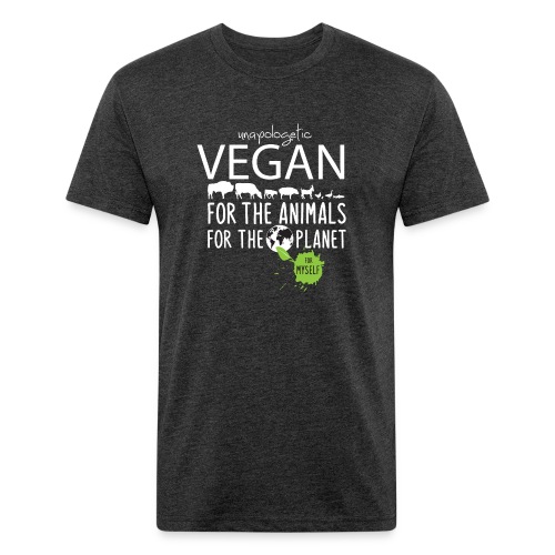 unapologetic VEGAN - Men’s Fitted Poly/Cotton T-Shirt