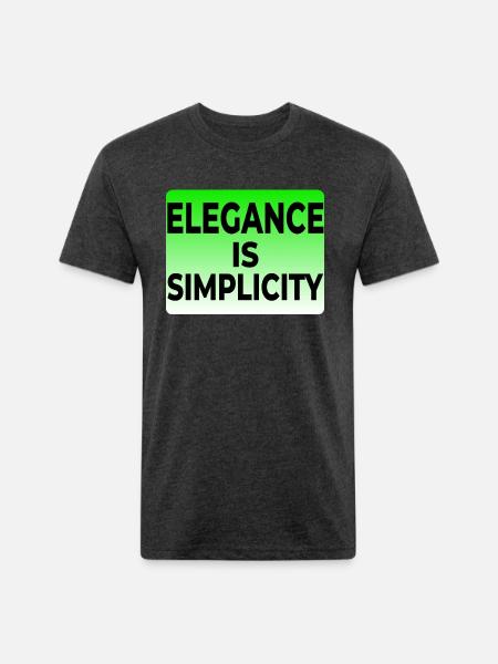 ELEGANCE IS SIMPLICITY T-SHIRT - Unisex Poly/Cotton T-Shirt - heather black