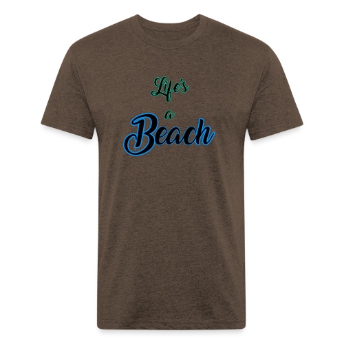 Life's a Beach - Men’s Fitted Poly/Cotton T-Shirt