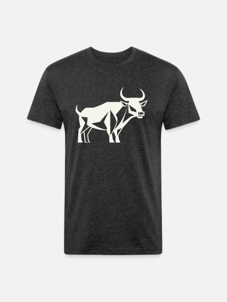 Bull Guardian - Unisex Poly/Cotton T-Shirt - heather black