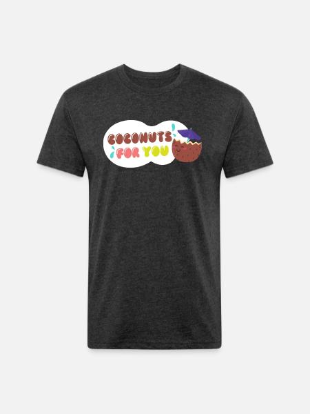Coconuts For You - Unisex Poly/Cotton T-Shirt - heather black