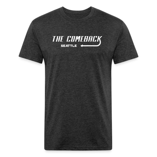 Comeback Seattle White - Men’s Fitted Poly/Cotton T-Shirt
