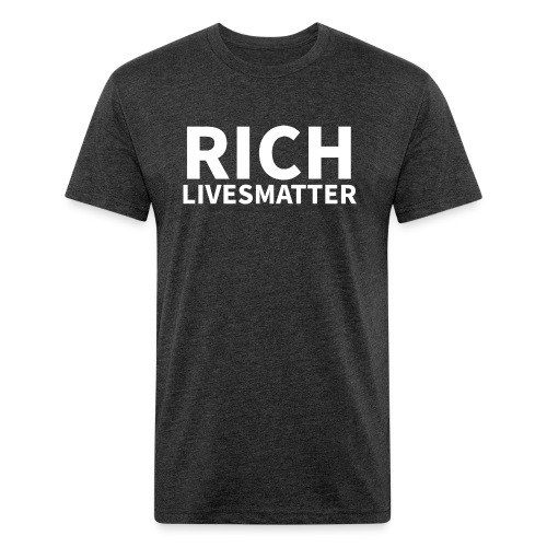 Rich Lives Matter Official - Men’s Fitted Poly/Cotton T-Shirt