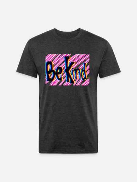 Bekind - Unisex Poly/Cotton T-Shirt - heather black