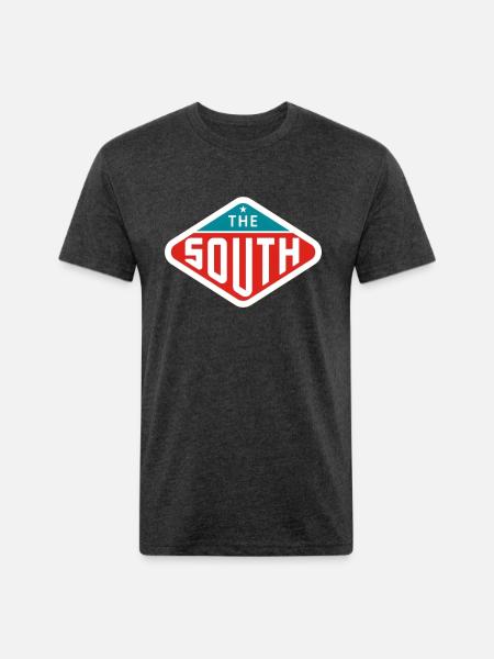 The South - Unisex Poly/Cotton T-Shirt - heather black