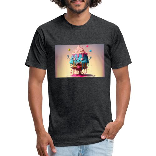 Cake Caricature - January 1st Dessert Psychedelia - Men’s Fitted Poly/Cotton T-Shirt