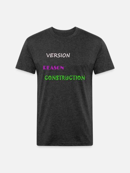 Version Reason Construction - Unisex Poly/Cotton T-Shirt - heather black