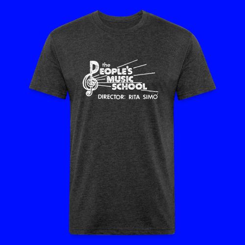 Retro Logo - White - Unisex Poly/Cotton T-Shirt