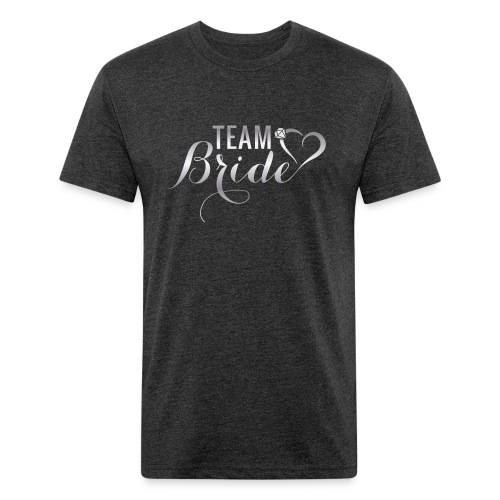 Team Bride-Silver - Men’s Fitted Poly/Cotton T-Shirt