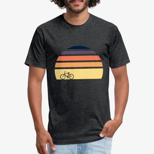 Bicycle Sunset - Men’s Fitted Poly/Cotton T-Shirt
