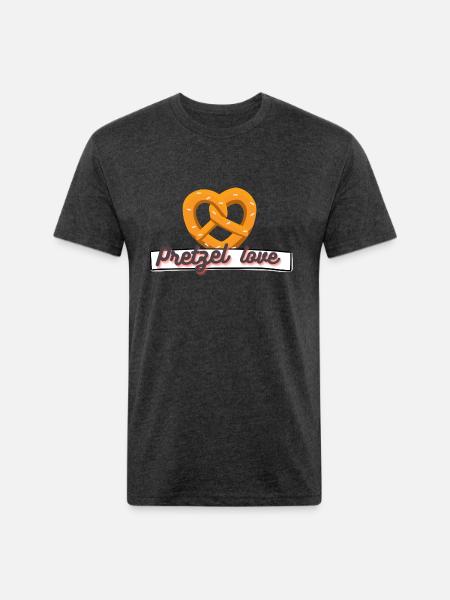 Pretzel lover - Unisex Poly/Cotton T-Shirt - heather black