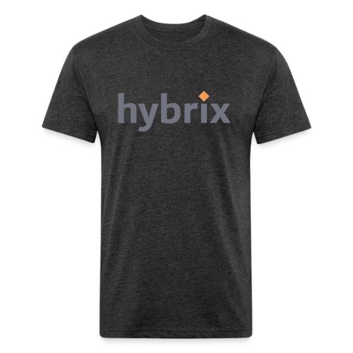 Hybrix logo - Men’s Fitted Poly/Cotton T-Shirt