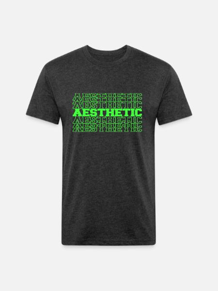Neon Green Aesthetic - Unisex Poly/Cotton T-Shirt - heather black