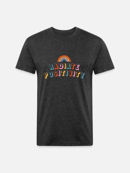 Radiate Positivity - Unisex Poly/Cotton T-Shirt - heather black