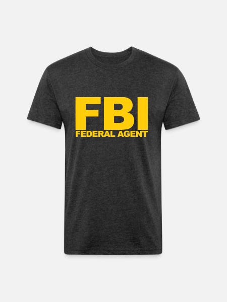 Fbi Federal Agent - Unisex Poly/Cotton T-Shirt - heather black