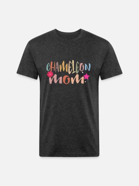 Chameleon Mom - Unisex Poly/Cotton T-Shirt - heather black