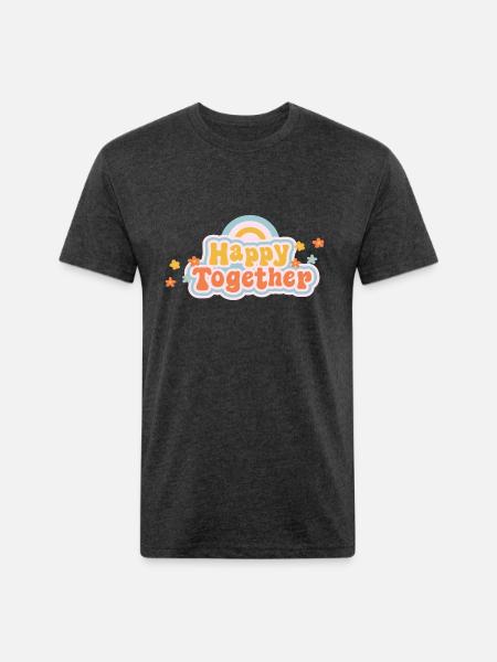 Happy Together - Unisex Poly/Cotton T-Shirt - heather black