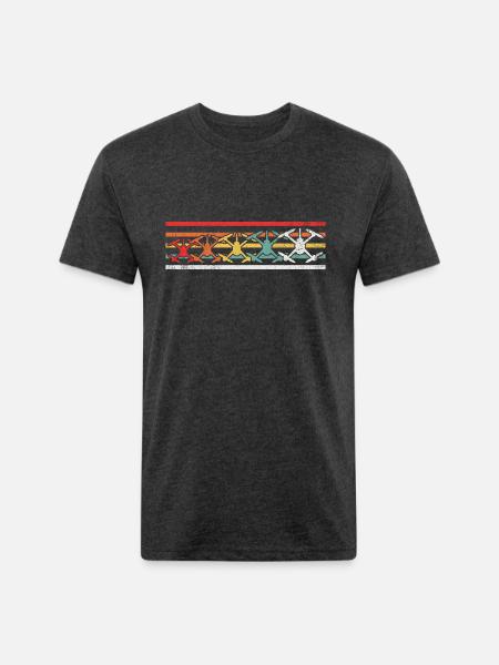 Drone Quadcopter Drone Pilot - Unisex Poly/Cotton T-Shirt - heather black