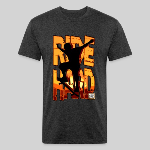 Skaters Ride Hard - Fitted Cotton/Poly T-Shirt by Next Level