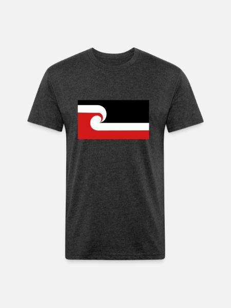 Maori Flag - Unisex Poly/Cotton T-Shirt - heather black