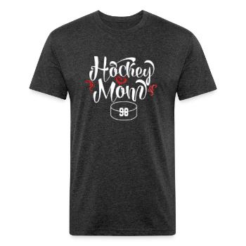 Hockey Mom 98 - Unisex Poly/Cotton T-Shirt - heather black - Front - Jose (178cm)