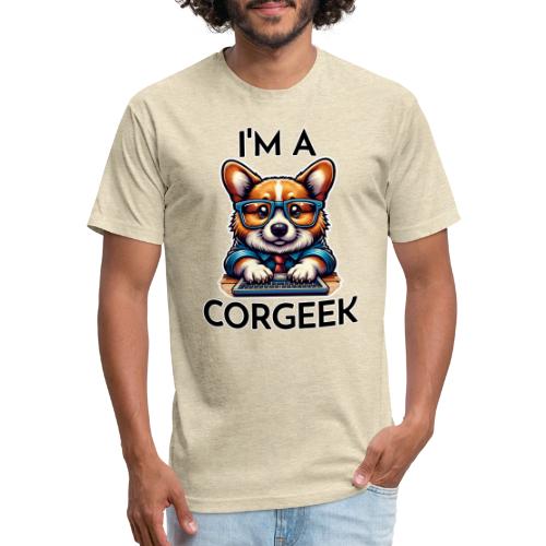 I'm A Corgeek - Men’s Fitted Poly/Cotton T-Shirt