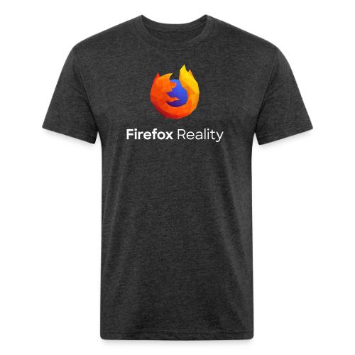 Firefox Reality - Transp., Vertical, White Text - Unisex Poly/Cotton T-Shirt
