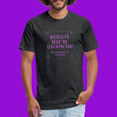 Results - Neon Purple - Men’s Fitted Poly/Cotton T-Shirt